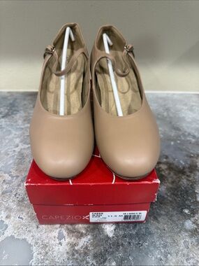Capezio Nude/Tan Mary Jane Heels with Ankle Strap